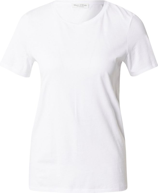 Marc O'Polo - T-shirt - Wit - Korte Mouwen - Ronde Hals - 100% Katoen