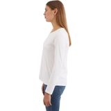 Marc O'Polo - Shirt - Wit gemêleerd - Lange Mouw - Ronde Hals