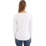 Marc O'Polo - Shirt - Wit gemêleerd - Lange Mouw - Ronde Hals