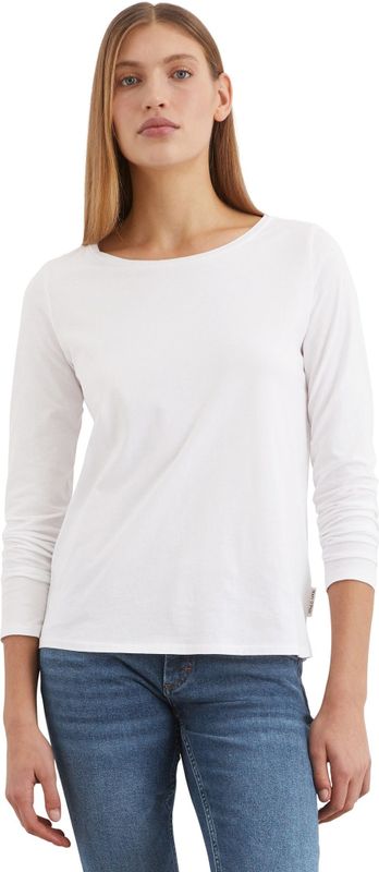 Marc O'Polo - Shirt - Wit gemêleerd - Lange Mouw - Ronde Hals