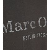 Marc O'Polo - Shirt - Taupe / Grijs Gemêleerd - Kwartmouw - Ronde Hals