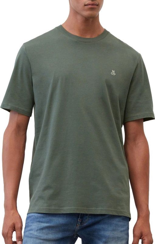 Marc O'Polo - Poloshirt - Donkergroen - Kwartmouw - Normale Pasvorm