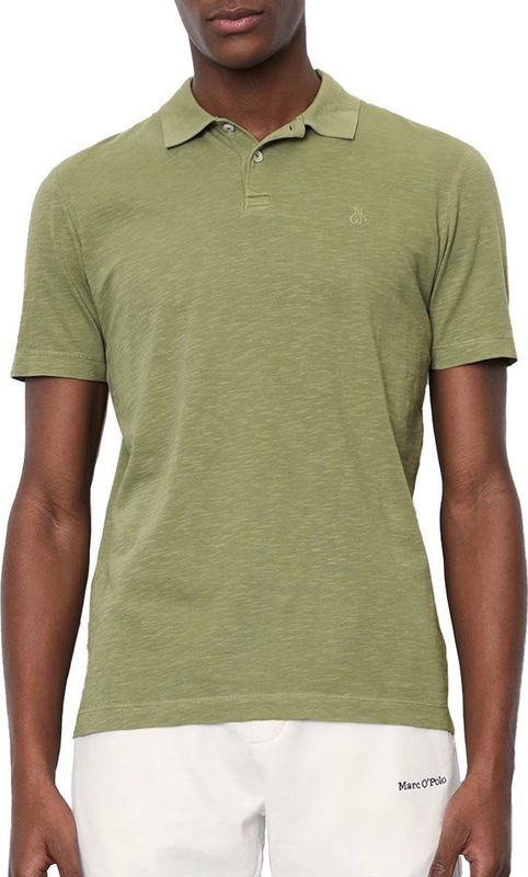 Marc O'Polo - Polo - Olive - 100% Katoen - GOTS Keurmerk