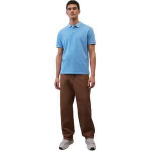 Marc O'Polo - Regular Fit - Poloshirt - Azuurblauw