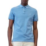 Marc O'Polo - Shaped Fit Polo - Azuurblauw - Heren Poloshirt