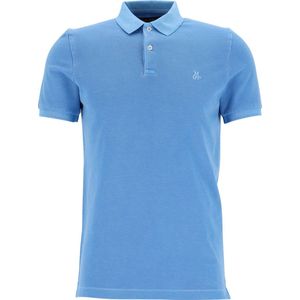 Marc O'Polo - Shaped Fit Polo - Azuurblauw - Heren Poloshirt