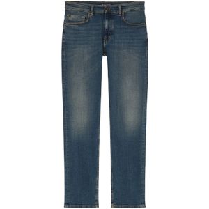 Jeans - Effen - Denim - Heavy Washed - Mid Waist - Regular Pasvorm