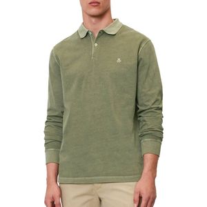 Marc O'Polo Langarm-Poloshirt im Washed-Look