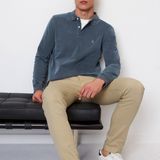 Marc OPolo Langarm-Poloshirt, im Washed-Look