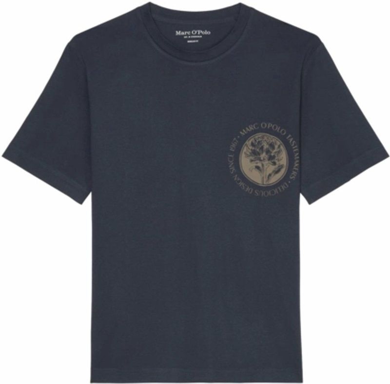 Marc O'Polo - T-Shirt - Dark Navy - 100% Katoen