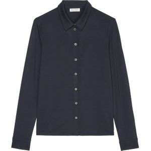 Blouse - Effen - Jersey - Lange Mouw - Normale Pasvorm