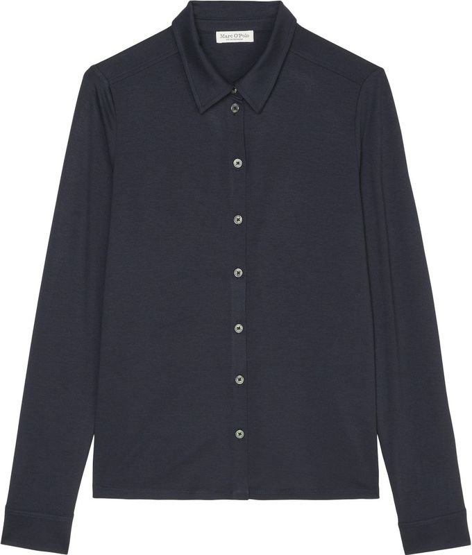 Blouse - Effen - Jersey - Lange Mouw - Normale Pasvorm