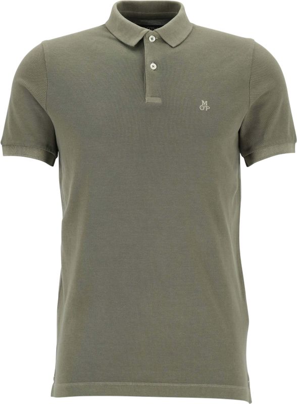 Marc O'Polo shaped fit polo - heren poloshirt - olijfgroen