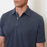 Marc O'Polo regular fit polo, heren poloshirt korte mouw, azuurblauw