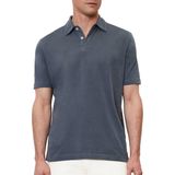 Marc O'Polo regular fit polo, heren poloshirt korte mouw, azuurblauw