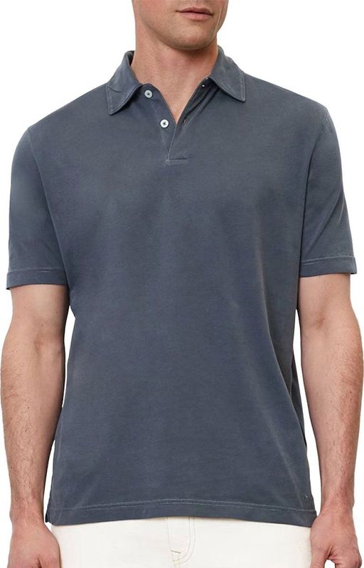 Marc O'Polo regular fit polo, heren poloshirt korte mouw, azuurblauw