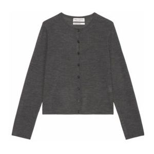 Marc O'Polo - Vest - Deep Grey Melange - 100% Merinowol