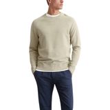 Marc O'Polo regular fit pullover - heren trui katoen met O-hals - grijs (middeldik)