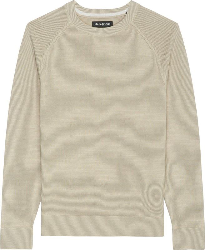 Marc O'Polo regular fit pullover - heren trui katoen met O-hals - grijs (middeldik)