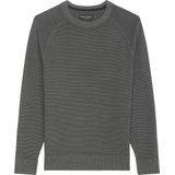 Marc O'Polo regular fit pullover - heren trui katoen met O-hals - grijs (middeldik)