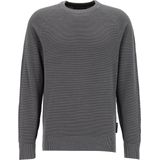 Marc O'Polo regular fit pullover - heren trui katoen met O-hals - grijs (middeldik)