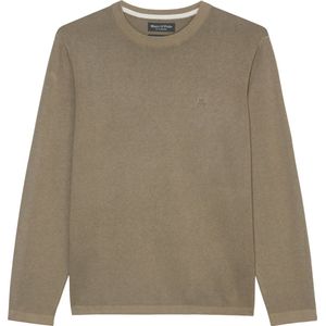 Marc O'Polo regular fit pullover - heren trui wol- met katoenmengsel met O-hals - grijs (middeldik)