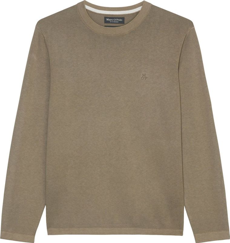 Marc O'Polo regular fit pullover - heren trui wol- met katoenmengsel met O-hals - grijs (middeldik)