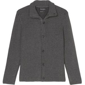 Marc O'Polo Strickjacke Heavy Gauge Wool Blend Anthrazit - Größe L