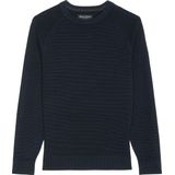 Marc O'Polo - Regular Fit - Pullover - Donkerblauw - Katoen - O-hals