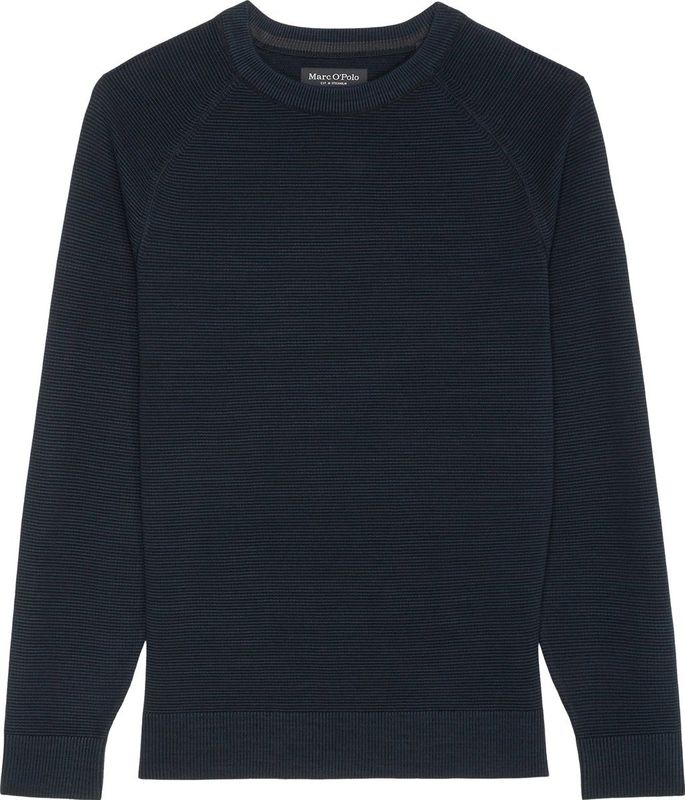 Marc O'Polo - Regular Fit - Pullover - Donkerblauw - Katoen - O-hals