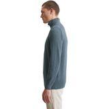 Marc O'Polo - Trui - Blauw - 100% Katoen - Licht Getailleerd