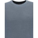 Marc O'Polo - Heren Trui - Blauw - 100% Katoen - Licht Getailleerd