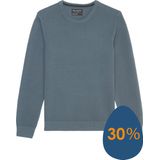 Marc O'Polo - Heren Trui - Blauw - 100% Katoen - Licht Getailleerd