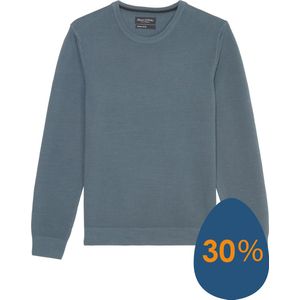 Marc O'Polo - Heren Trui - Blauw - 100% Katoen - Licht Getailleerd