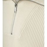 Marc O'Polo - Half Zip Trui - Ecru - Regular-fit - Katoen