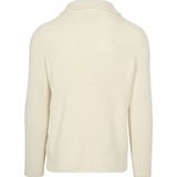 Marc O'Polo - Half Zip Trui - Ecru - Regular-fit - Katoen