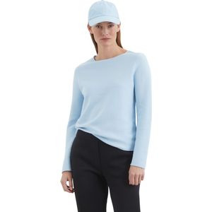 Marc O'Polo Damestrui met boothals, slim fit, blauw, XXS