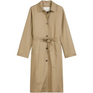 Marc O'Polo Trenchcoat voor dames met kentkraag, relaxed fit, bruin, 32