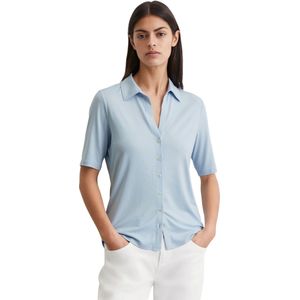 Marc O'Polo Damesblouse met korte mouwen en klassieke kentkraag, regular fit, 803., XS