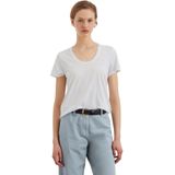 T-shirt - Effen - Jersey - Ronde Hals - Kwartmouw - Losse Pasvorm