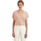 Marc O'Polo - Dames-T-shirt - Lichtgewicht Biologisch Katoen - V-hals