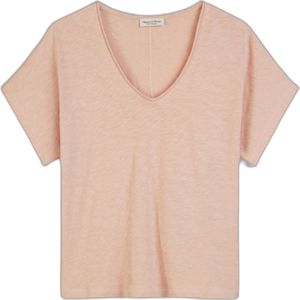 Marc O'Polo - Dames-T-shirt - Lichtgewicht Biologisch Katoen - V-hals
