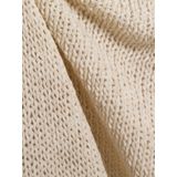 Gebreide Trui - Effen - Knitwear - Lange Mouw - Slanke Pasvorm