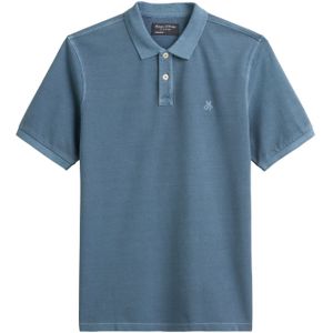 Marc O'Polo Poloshirt - Faded Storm - Blauw - Korte Mouw