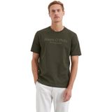 T-shirt - Logoprint - Ronde Hals - Jersey - Normale Pasvorm - Kwartmouw