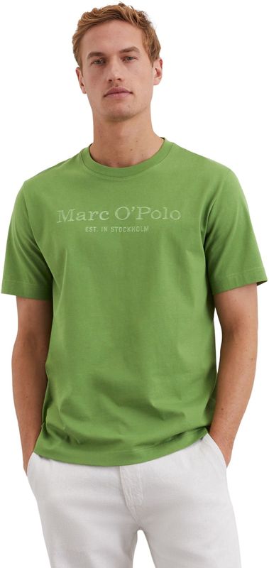 T-shirt - Logoprint - Ronde Hals - Jersey - Normale Pasvorm - Kwartmouw