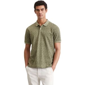 Marc O'Polo - Herenpoloshirt - All-over Motief - Mix van Katoen en Elastaan