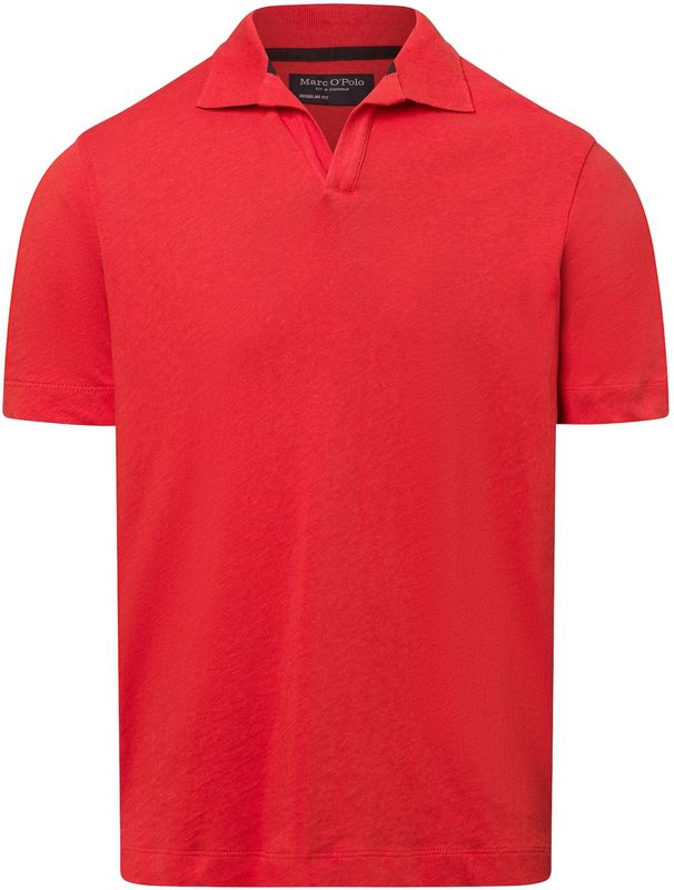 Marc O'Polo - Polo - Katoen-Linnenmix - Met Landelijke Halskraag