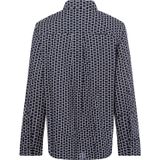 Marc OPolo Blouse - Blauw - Biologisch Katoen - Elegante Kent Kraag