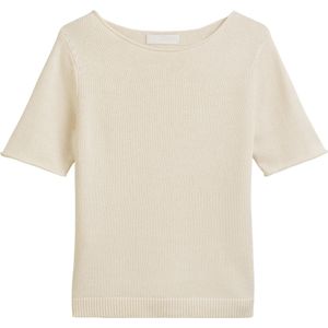 Marc OPolo Gebreide trui met korte mouwen voor dames, regular fit, ivoor, XXS